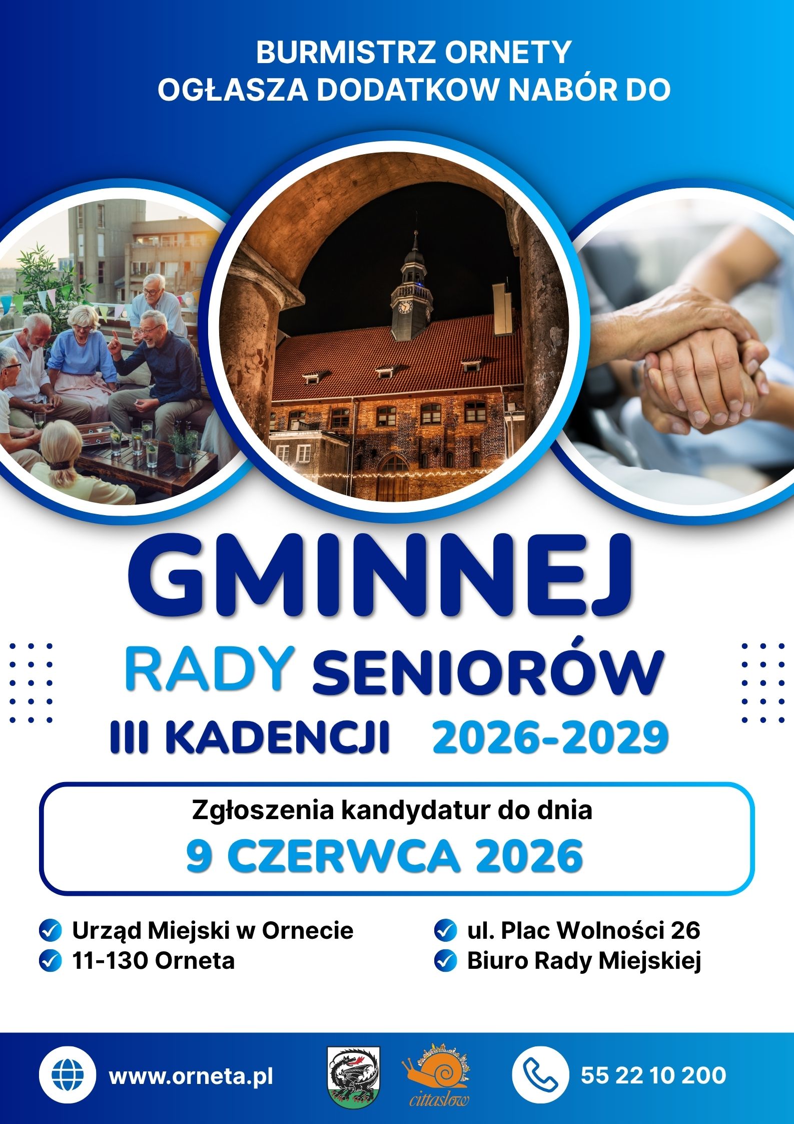 Plakat - Dodatkowy nabór do Gminnej Rady Seniorów